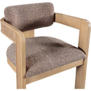 Meridian Sacha Brown Linen Textured Fabric Dining Chair IMAGE 6