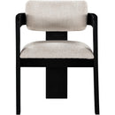 Meridian Sacha Beige Linen Textured Fabric Dining Chair IMAGE 3