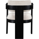 Meridian Sacha Beige Linen Textured Fabric Dining Chair IMAGE 5