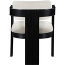 Meridian Sacha Cream Linen Textured Fabric Dining Chair IMAGE 5