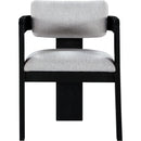 Meridian Sacha Grey Linen Textured Fabric Dining Chair IMAGE 3