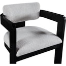 Meridian Sacha Grey Linen Textured Fabric Dining Chair IMAGE 6