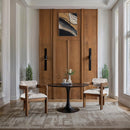 Meridian Sacha Beige Linen Textured Fabric Dining Chair IMAGE 2