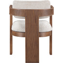Meridian Sacha Beige Linen Textured Fabric Dining Chair IMAGE 5