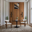 Meridian Sacha Cream Linen Textured Fabric Dining Chair IMAGE 2