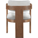 Meridian Sacha Cream Linen Textured Fabric Dining Chair IMAGE 5