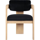 Meridian Sacha Black Velvet Dining Chair IMAGE 3