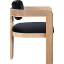 Meridian Sacha Black Velvet Dining Chair IMAGE 4