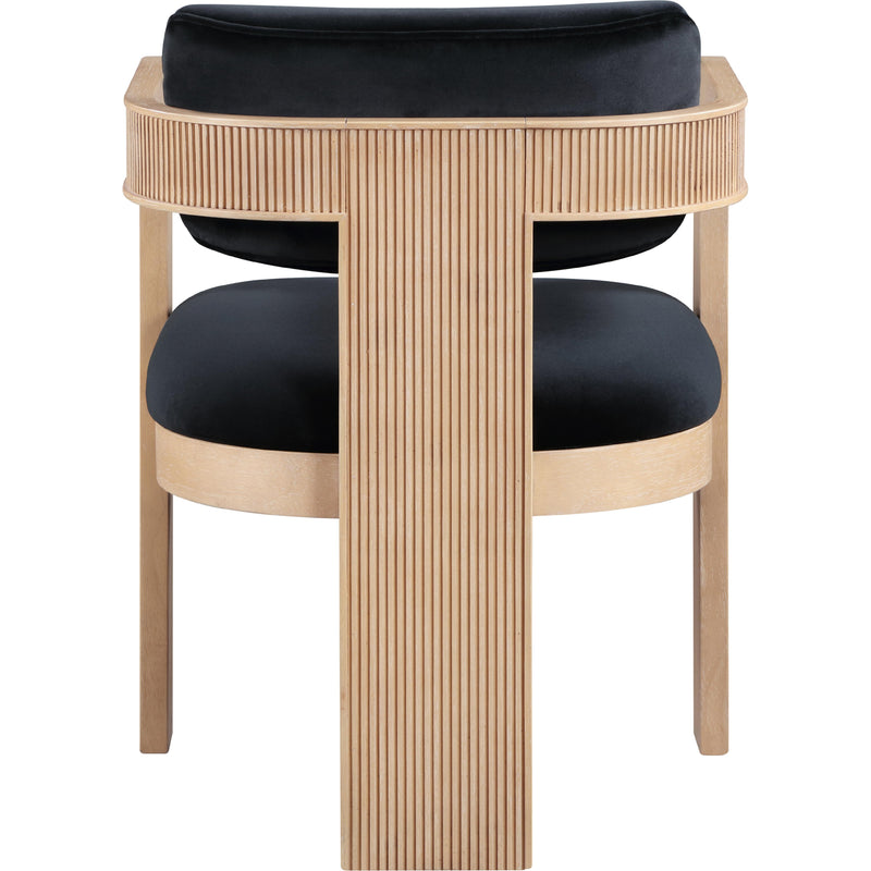Meridian Sacha Black Velvet Dining Chair IMAGE 5
