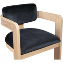 Meridian Sacha Black Velvet Dining Chair IMAGE 6