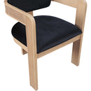 Meridian Sacha Black Velvet Dining Chair IMAGE 7