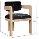 Meridian Sacha Black Velvet Dining Chair IMAGE 8