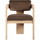 Meridian Sacha Brown Velvet Dining Chair IMAGE 3