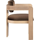 Meridian Sacha Brown Velvet Dining Chair IMAGE 4