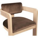 Meridian Sacha Brown Velvet Dining Chair IMAGE 6