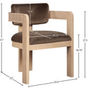 Meridian Sacha Brown Velvet Dining Chair IMAGE 8