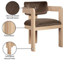 Meridian Sacha Brown Velvet Dining Chair IMAGE 9