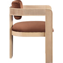 Meridian Sacha Cognac Velvet Dining Chair IMAGE 4