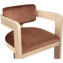 Meridian Sacha Cognac Velvet Dining Chair IMAGE 6
