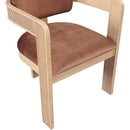 Meridian Sacha Cognac Velvet Dining Chair IMAGE 7