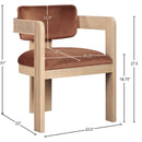 Meridian Sacha Cognac Velvet Dining Chair IMAGE 8
