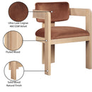 Meridian Sacha Cognac Velvet Dining Chair IMAGE 9