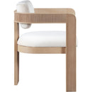 Meridian Sacha Cream Velvet Dining Chair IMAGE 4