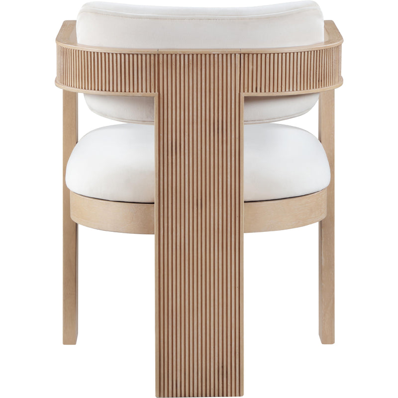 Meridian Sacha Cream Velvet Dining Chair IMAGE 5