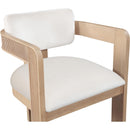 Meridian Sacha Cream Velvet Dining Chair IMAGE 6