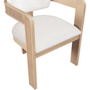 Meridian Sacha Cream Velvet Dining Chair IMAGE 7
