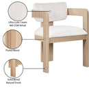 Meridian Sacha Cream Velvet Dining Chair IMAGE 9