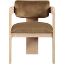 Meridian Sacha Saddle Velvet Dining Chair IMAGE 3