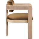 Meridian Sacha Saddle Velvet Dining Chair IMAGE 4