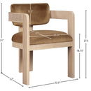 Meridian Sacha Saddle Velvet Dining Chair IMAGE 8