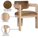 Meridian Sacha Saddle Velvet Dining Chair IMAGE 9