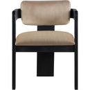 Meridian Sacha Beige Velvet Dining Chair IMAGE 3