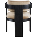 Meridian Sacha Beige Velvet Dining Chair IMAGE 5