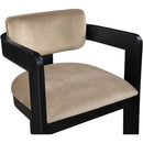 Meridian Sacha Beige Velvet Dining Chair IMAGE 6