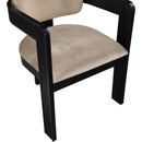 Meridian Sacha Beige Velvet Dining Chair IMAGE 7