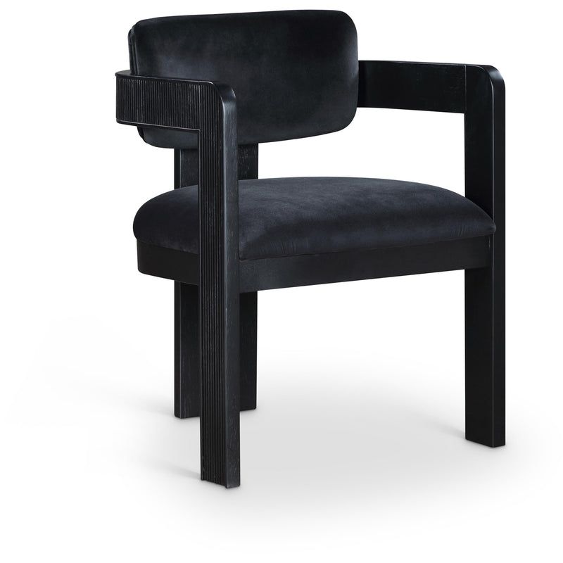 Meridian Sacha Black Velvet Dining Chair IMAGE 1