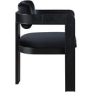Meridian Sacha Black Velvet Dining Chair IMAGE 4