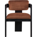 Meridian Sacha Cognac Velvet Dining Chair IMAGE 3