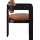 Meridian Sacha Cognac Velvet Dining Chair IMAGE 4