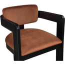 Meridian Sacha Cognac Velvet Dining Chair IMAGE 6