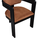 Meridian Sacha Cognac Velvet Dining Chair IMAGE 7