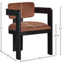 Meridian Sacha Cognac Velvet Dining Chair IMAGE 8