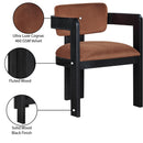 Meridian Sacha Cognac Velvet Dining Chair IMAGE 9