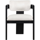 Meridian Sacha Cream Velvet Dining Chair IMAGE 3