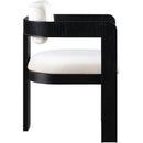 Meridian Sacha Cream Velvet Dining Chair IMAGE 4