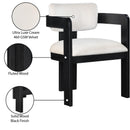 Meridian Sacha Cream Velvet Dining Chair IMAGE 9